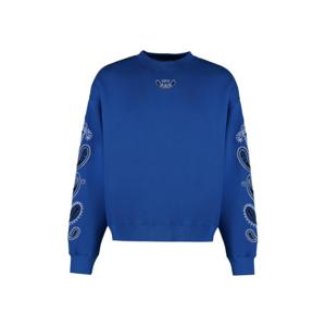 오프화이트 긴팔 티셔츠 OMBA054S24FLE002 4601 blue