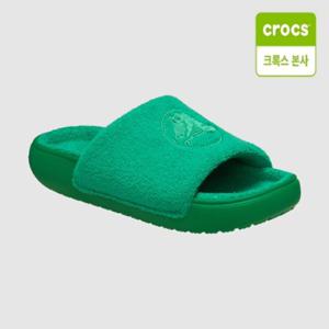 [크록스 본사] 클래식 타월 슬라이드 그린아이보리 209962-3WH