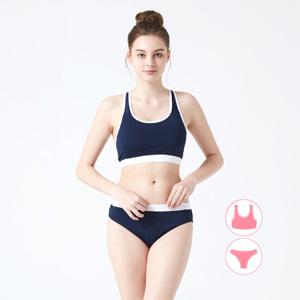 베이직엘르 여성인 래쉬가드 이너 브라+팬티세트 BEL-S230N