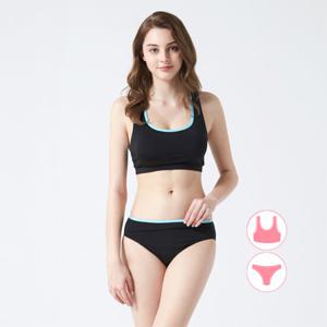 베이직엘르 여성인 래쉬가드 이너 브라 팬티 세트 BEL-S228K