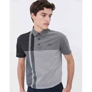 닥스 골프 남성 24SS 스테디셀러멜란지 체크 폴로 티셔츠 (GRAY) WGTS4B411G2