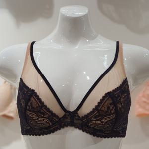 [바바라] 프랑스 수입 풀컵 홑겹 브라 BBR2212F BK