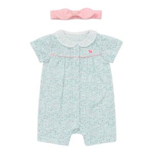 [블루독베이비] 25SS(MN)폼폼플라워반팔세트우주복 (4537004109)