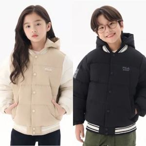 [휠라키즈] 후드 탈착 바시티 다운 점퍼 FK2DJG4401X