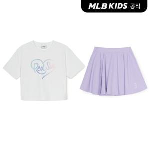 [MLB키즈 공식] 하트 스포티브 여아 티셔츠 세트 BOS (White) 7FS1H0153-43WHS