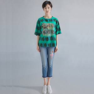 [르니앤맥코이(여성)]25년 봄 여름 스마일 티셔츠 MM06TS411FJY