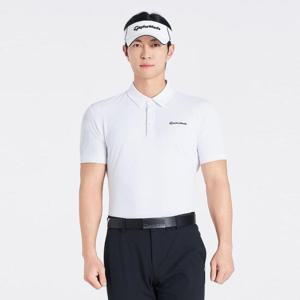 테일러메이드 (TMTYO2741_100) 남성 소매 빅로고 카라 반팔 티셔츠