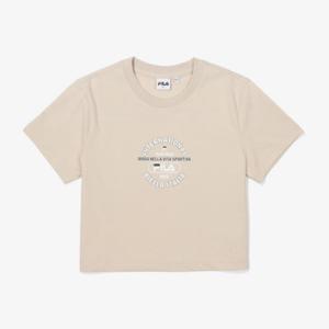 휠라반팔티 TQJ FS2RSF2153F-BEG 라이프 크롭 반팔티