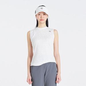 테일러메이드  여성 자카드 슬리브리스 티셔츠 TWTRO6341-100