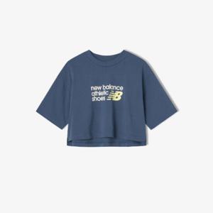 뉴발란스반팔티 KQJ NBNEF2V342-59 WOMEN 프리미엄 로고 크롭 반팔티 (OVER FIT)