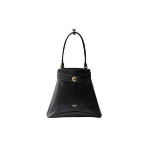 프라다 에뛰드 미디움 레더 토트백 블랙 1BG567-2HIA-F0002-V-OOO
