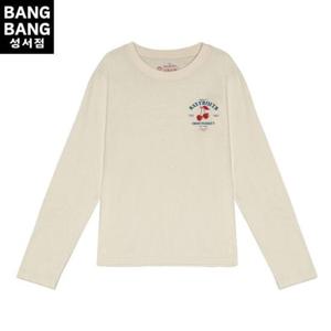뱅뱅 HC04 봄여성라운드프린트 얇은긴팔면티셔츠 NTL225