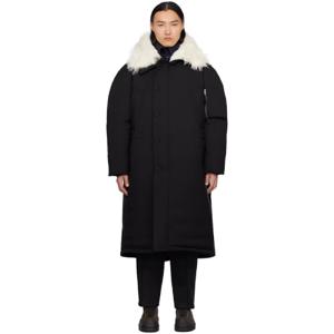 질샌더 패딩 블랙 후드 다운 코트 242249M178002