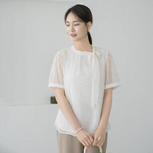 엄마옷 마담4060 팝콘타이블라우스 여성블라우스 -ZBL2505021-