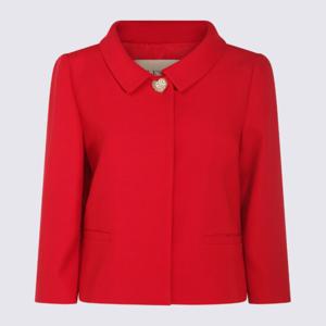 발렌티노 레드 프런트 투 포켓 플레인 재킷 7B3CE3Y0 1CFR9M