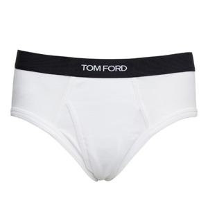 톰포드 화이트 코튼 로고 브리프 T4LC1 1040100