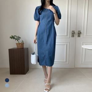 KARRA 센터스티치데님원피스_A5M0488