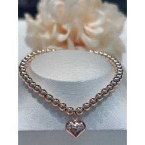 로이드 하트딸랑이 14K 골드 볼팔찌 LWB25017G