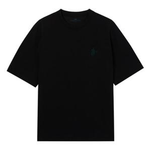 [지이크]S/S 프린트배색 블랙 오버핏 티셔츠PEM8020_