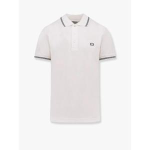 DIOR Cotton polo shirt with logo embroidery 593J812
