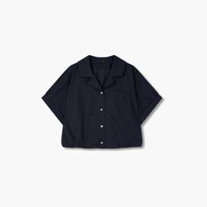 [지컷]오픈 칼라 하프 슬리브 크롭 셔츠7255360101-GMI