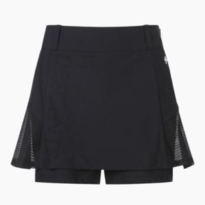 데상트골프스커트 GQC DP22WFSK62-BLKG 여성 매쉬 믹스 플레어 스커트 BLKG