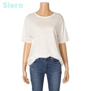 [시에로]라운드넥 베이직 린넨 반팔 티셔츠 SH3TSF096