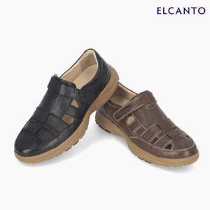 엘칸토  (LCMO01U326) 남성 소가죽 케이지 캐주얼 샌들 3cm