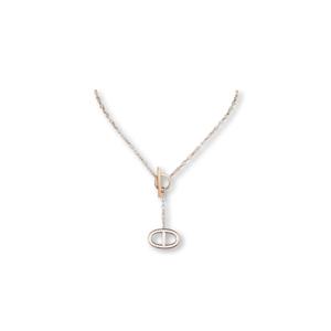 [라운지엘] 에르메스 Chaine d ancre Contour 펜던트 네크리스 H122303B