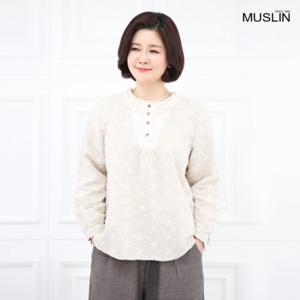 [모슬린]엄마옷 레이스 면 생활한복 티셔츠 KD103152 마담/미시