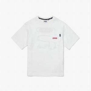 [55%OFF][휠라키즈] 드로잉 휠라 그래픽 티셔츠 (FK2RSF2205X_OWH)