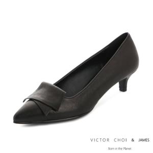 (VICTOR CHOI & james) W15P501 블랙 밀라노스탁 펌프스 수제화