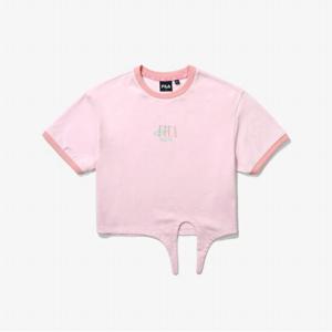 [휠라키즈] Girls 그래픽 크롭 티셔츠 (FK2RSG2301F_SPN)