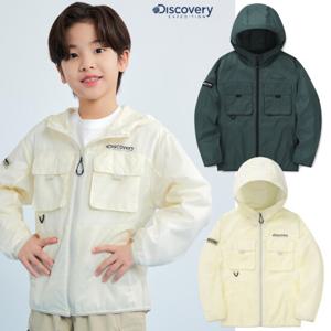 [디스커버리키즈] DKWJ75043 포켓 경량 바람막이자켓 택가129000원