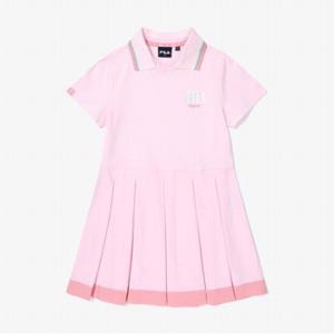 [휠라키즈] Girls 썸머 카라 플리츠 원피스 (FK2OPG2301F_SPN)