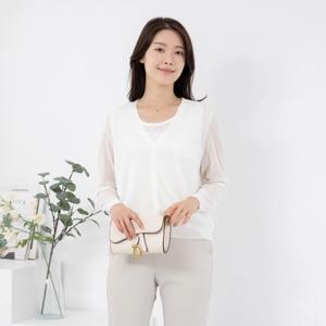 [모슬린]엄마옷 기본 브이넥 긴팔 가디건 VC405151 마담/미시옷/