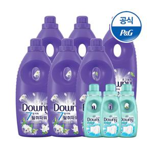 다우니 탈취파워 섬유유연제 화이트티와 릴리 1Lx6 +200ml 3개증정