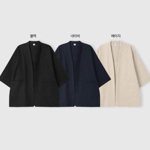 [리빌모아]신상 여름 남자 린넨 반팔 가디건 반팔티 ET-CAH-Q002