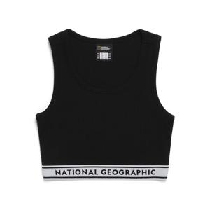 내셔널지오그래픽 N242WTS130 여성 크롭 민소매 티셔츠 BLACK