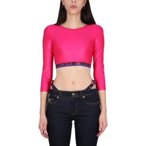 베르사체 진 여성 핑크 크롭탑 74HAH218_J0062406