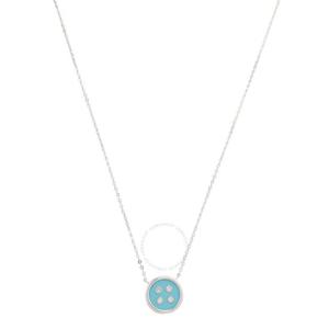 피카소 앤 코 버튼 컬렉션 18k 화이트 골드 다이아몬드 목걸이 PPBT4DTRWG