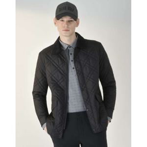 닥스 골프 24FW PREMIUM 블랙 코듀로이 퀼팅 패딩 점퍼 DGJU4D724BK