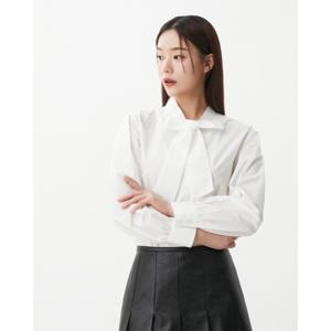 플라스틱아일랜드  반하이넥 타이 블라우스 (PR1WB201)