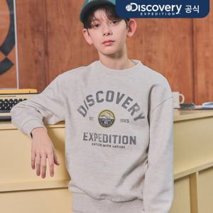 키즈 아웃도어 전판 그래픽 트레이닝 맨투맨 (M/IVORY)
