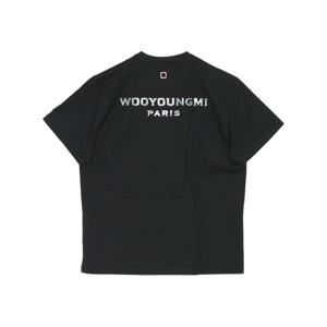 우영미 25SS W251TS08708B 자개 백로고 남성 반팔 티셔츠