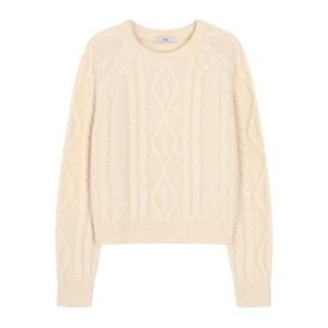[르샵]u2f16kpo110u라운드넥 두꺼운 꽈배기 니트 풀오버