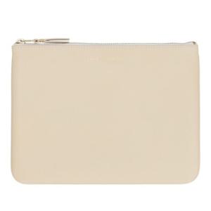 꼼데가르송 로고 디테일 스무스 가죽 파우치 SA5100 OFFWHITE O