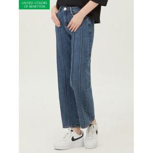 [베네통]넌스판 절개 통일자 데님팬츠_BADP18341