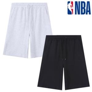 [NBA]N252TP011P GR 남여공용 엔비에이 원포인트 로고 오버핏 트레이닝팬츠 반바지