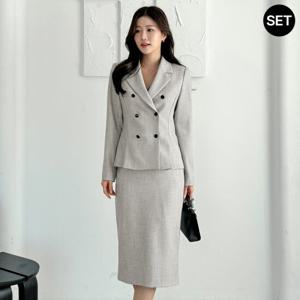 [모리스커밍홈][55-77] 모리 더블자켓 스커트 셋업_M2503SE011A